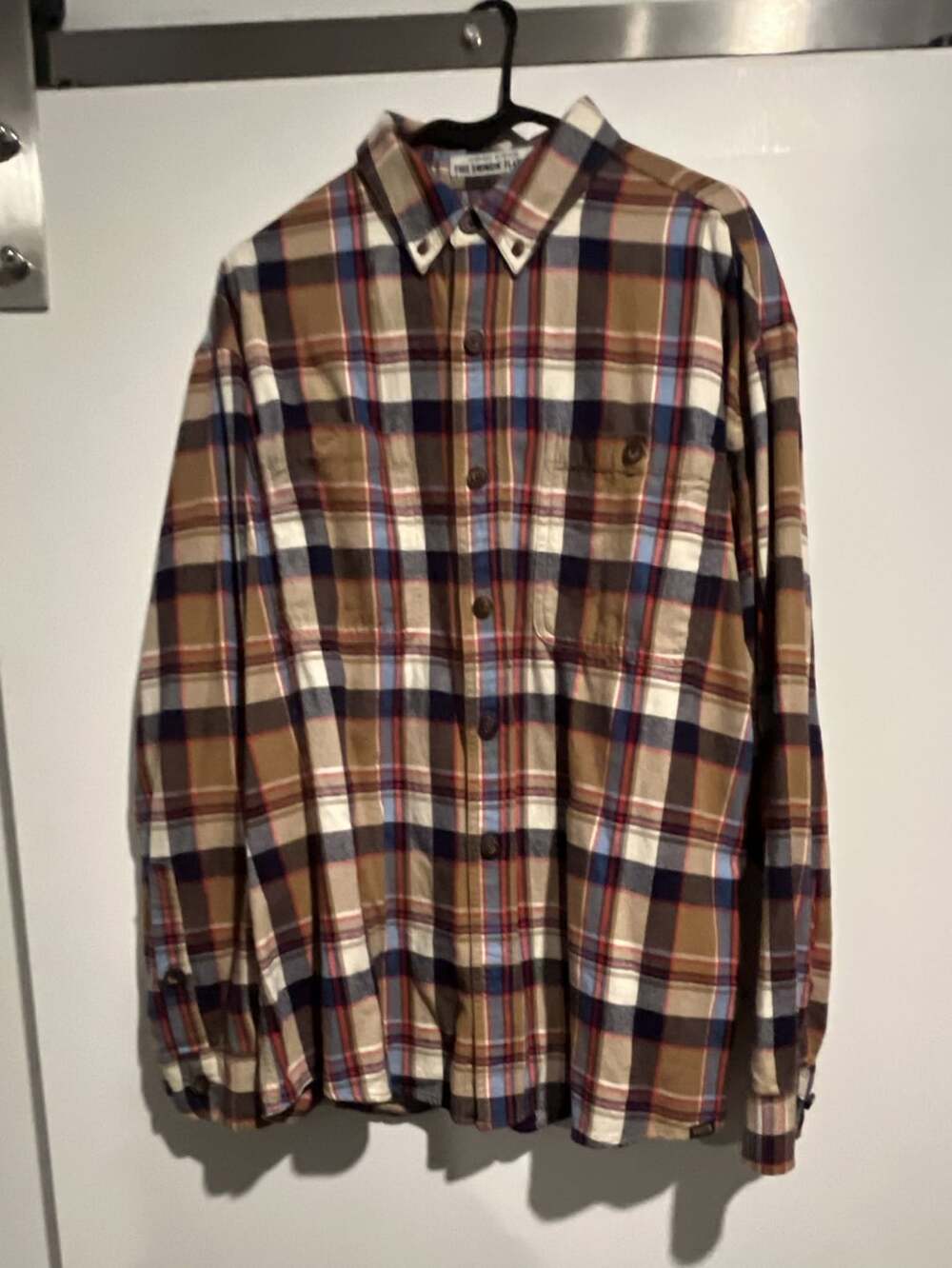 Duluth Trading Co Free Swingin' Flannel Shirt Men's Large Relaxed Fit Plaid